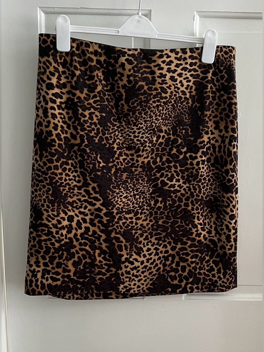 Grace Elements Women's XL Leopard Print Skirt- Brown/Black/Tan
